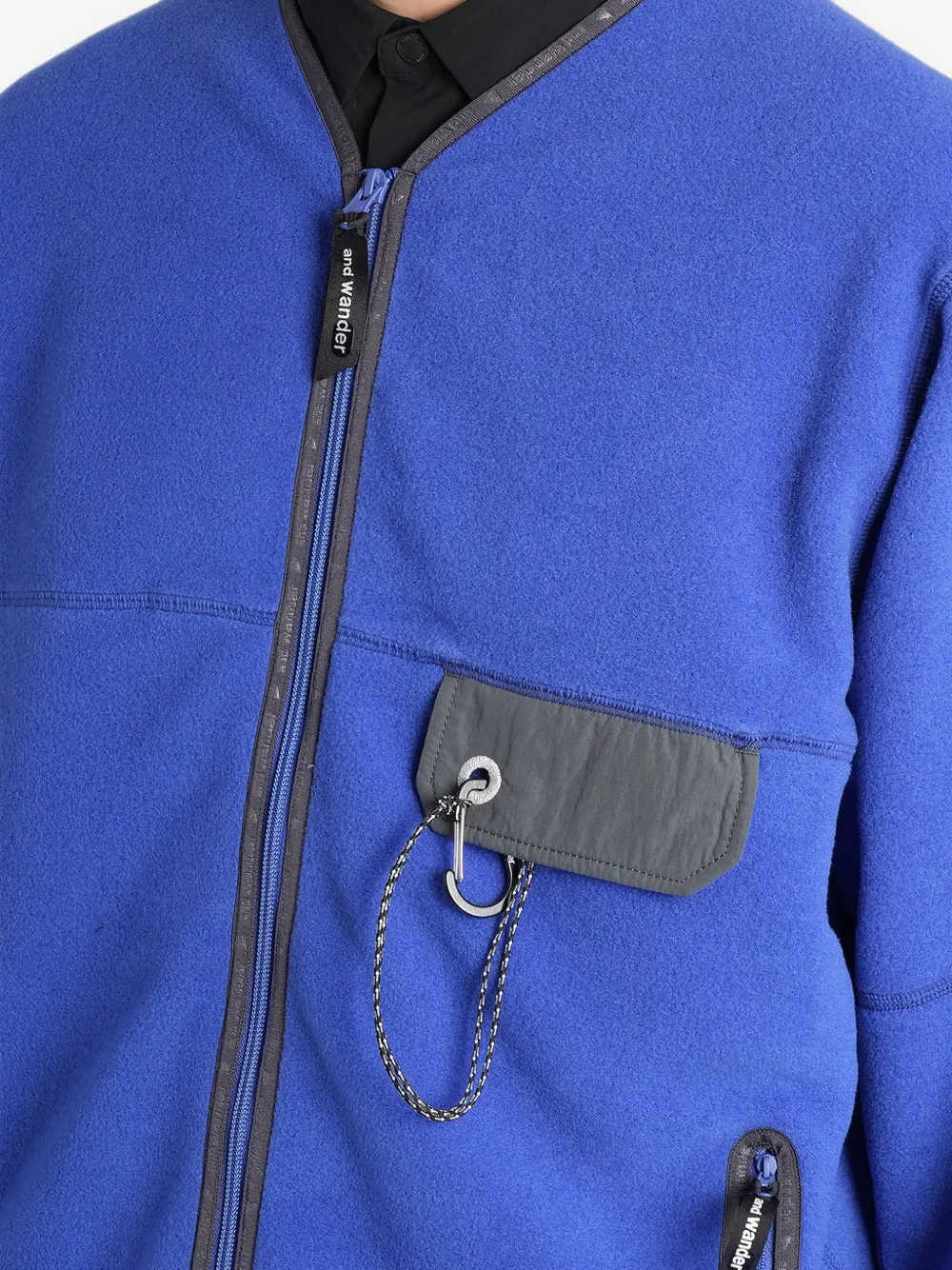 and Wander zip-up fleece jacket Blauw