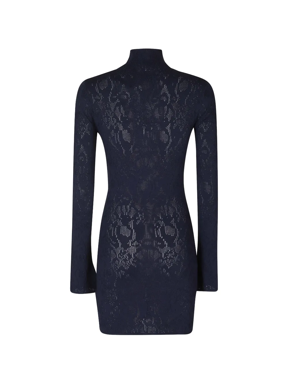 DONDUP Opengebreide mini-jurk met lange mouwen Blauw