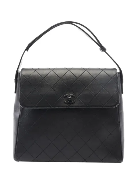 CHANEL Pre-Owned 1997-1999 Quilted Lambskin Kelly So Black Flap handbag