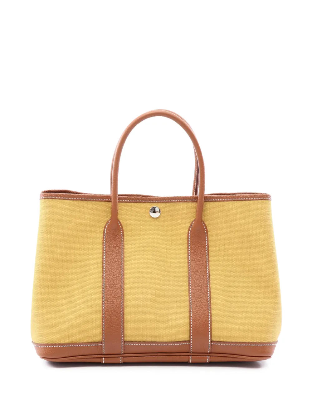 Hermès Pre-Owned 2021 Toile Militaire and Negonda Garden Party TPM tote bag - Jaune