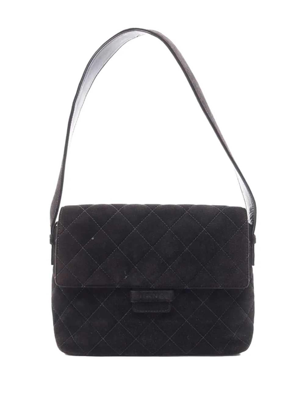 CHANEL Pre-Owned 1997-1999 Quilted Suede shoulder bag - Nero