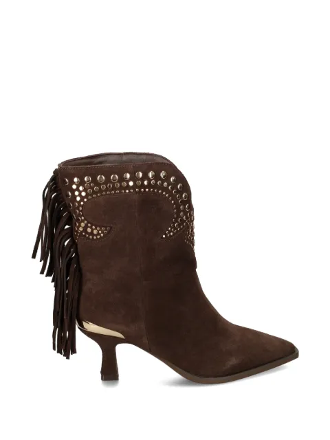 ALMA EN PENA studded fringed ankle boots