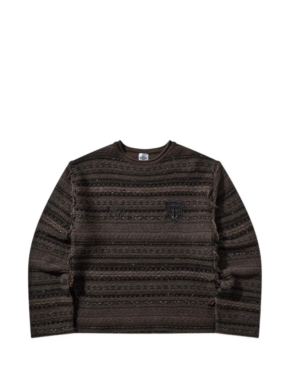UMBRO x Slam Jam Fair Isle crest sweater | Brown | Image 1