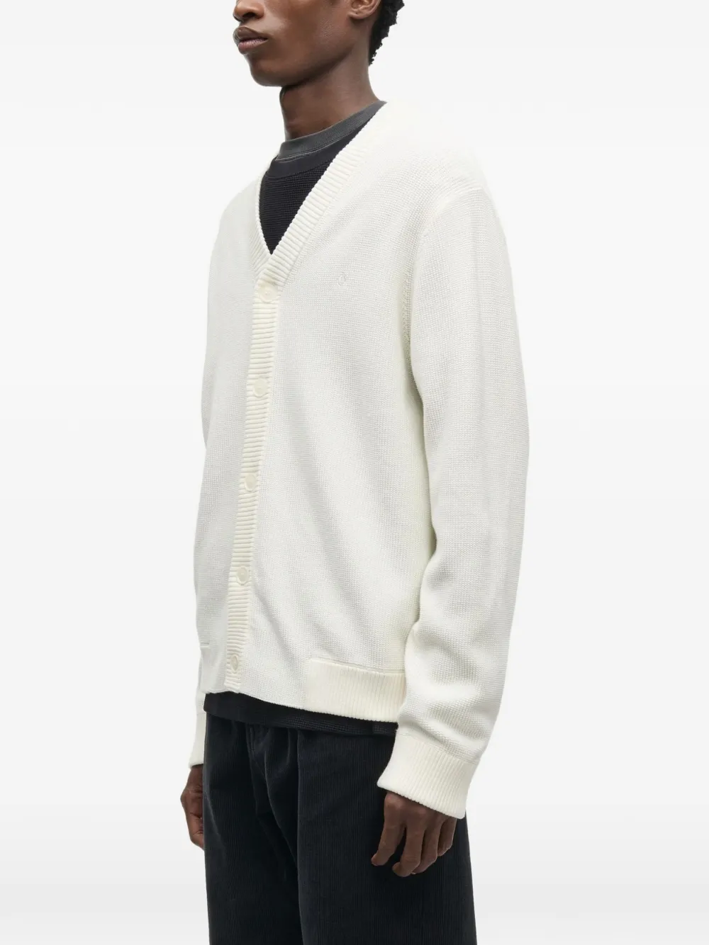 SAMSOE Saklas vest met V-hals Wit