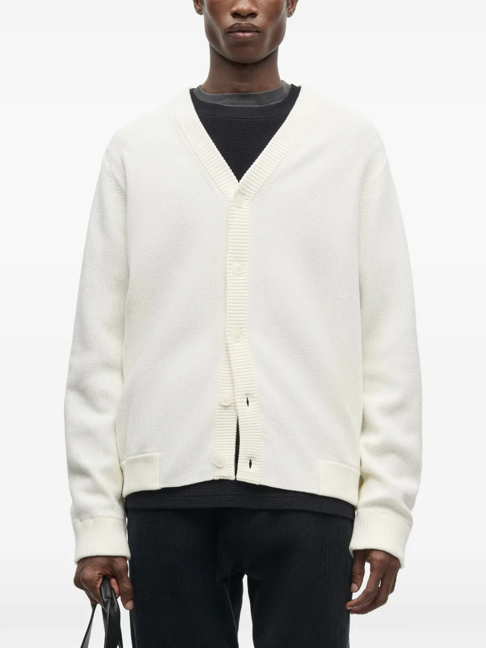 SAMSOE Saklas vest met V-hals Wit