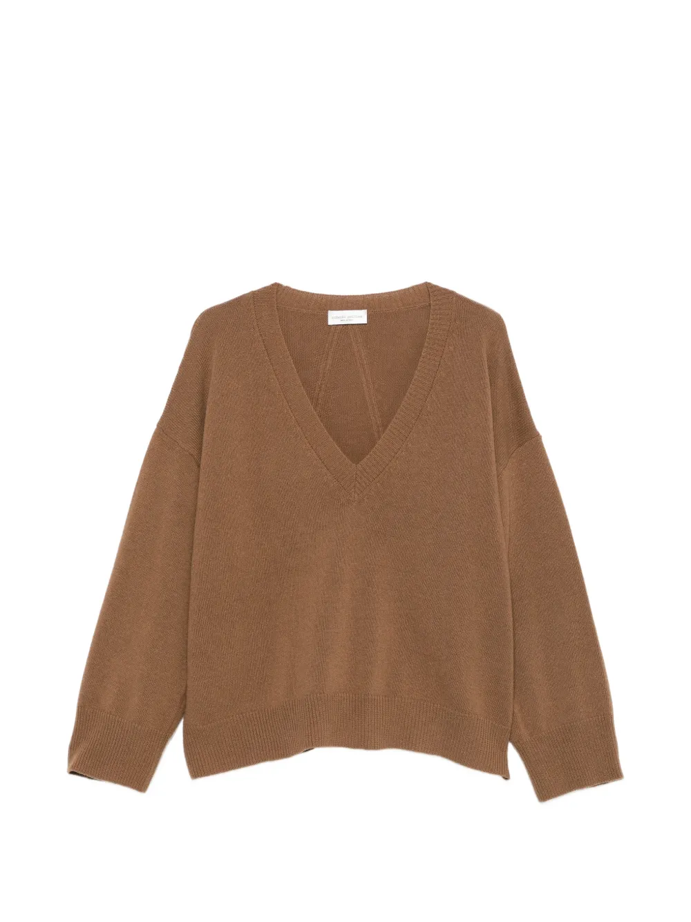 Roberto Collina V-neck knitted sweater Bruin