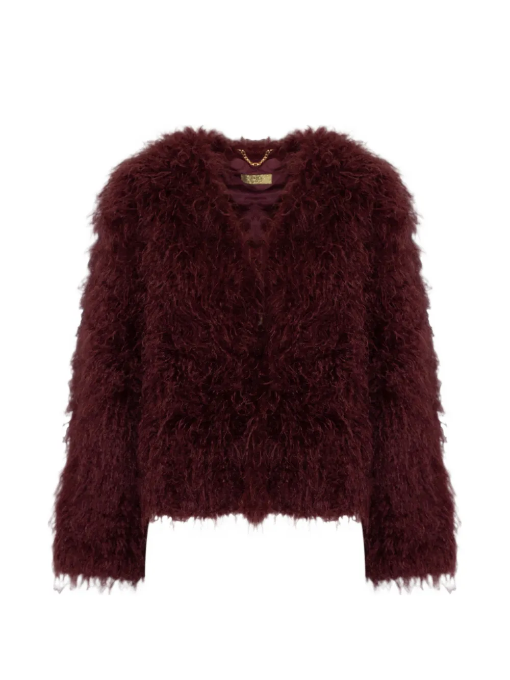PHO FIRENZE faux-fur V-neck coat