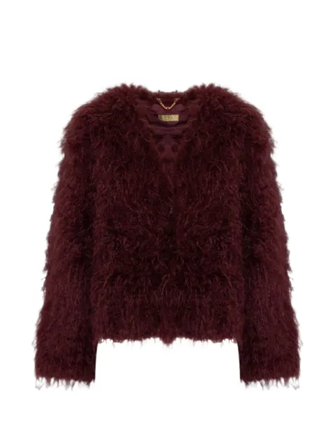 PHO FIRENZE faux-fur V-neck coat