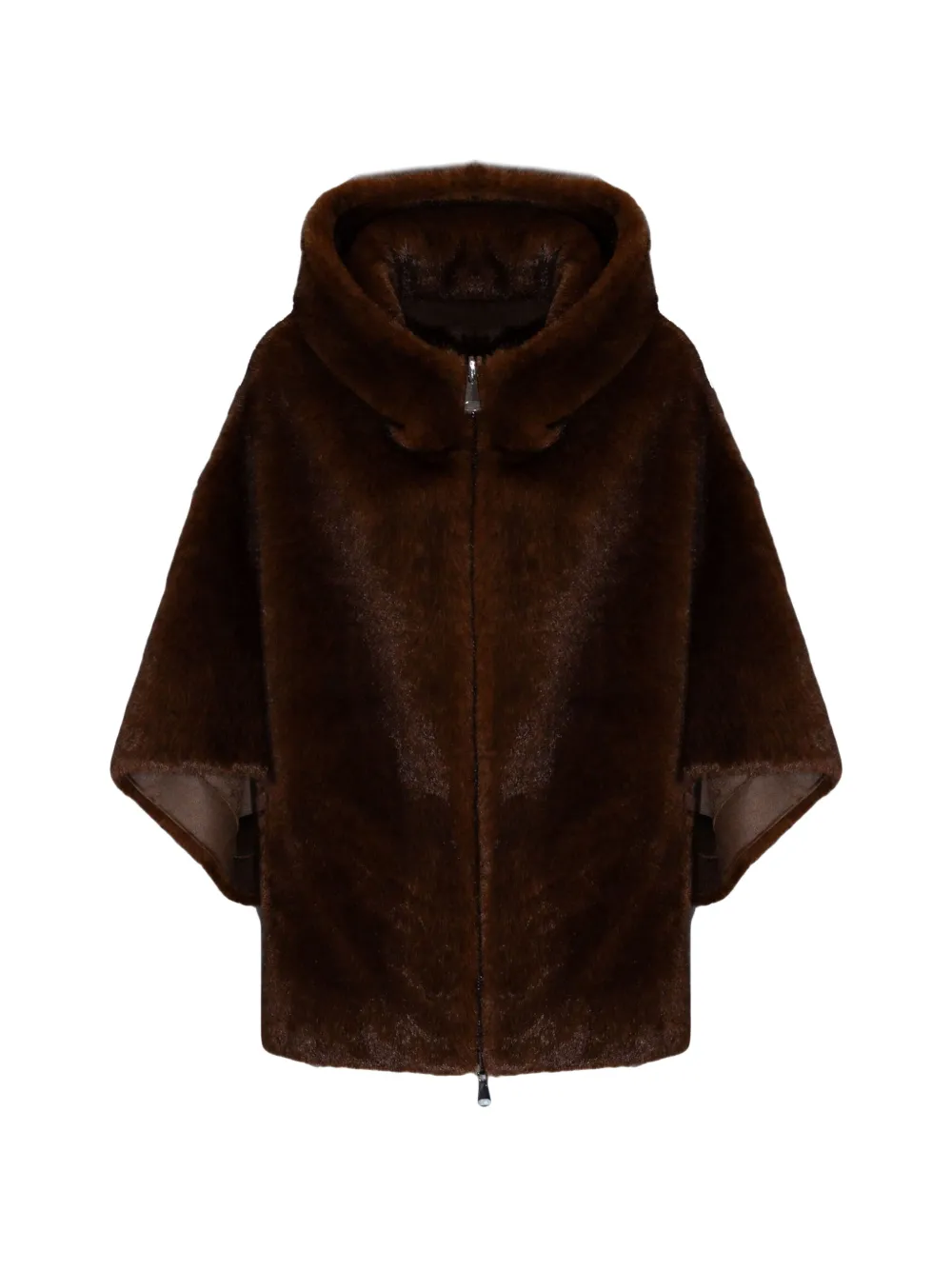 LOU ANDREA hooded coat - Braun