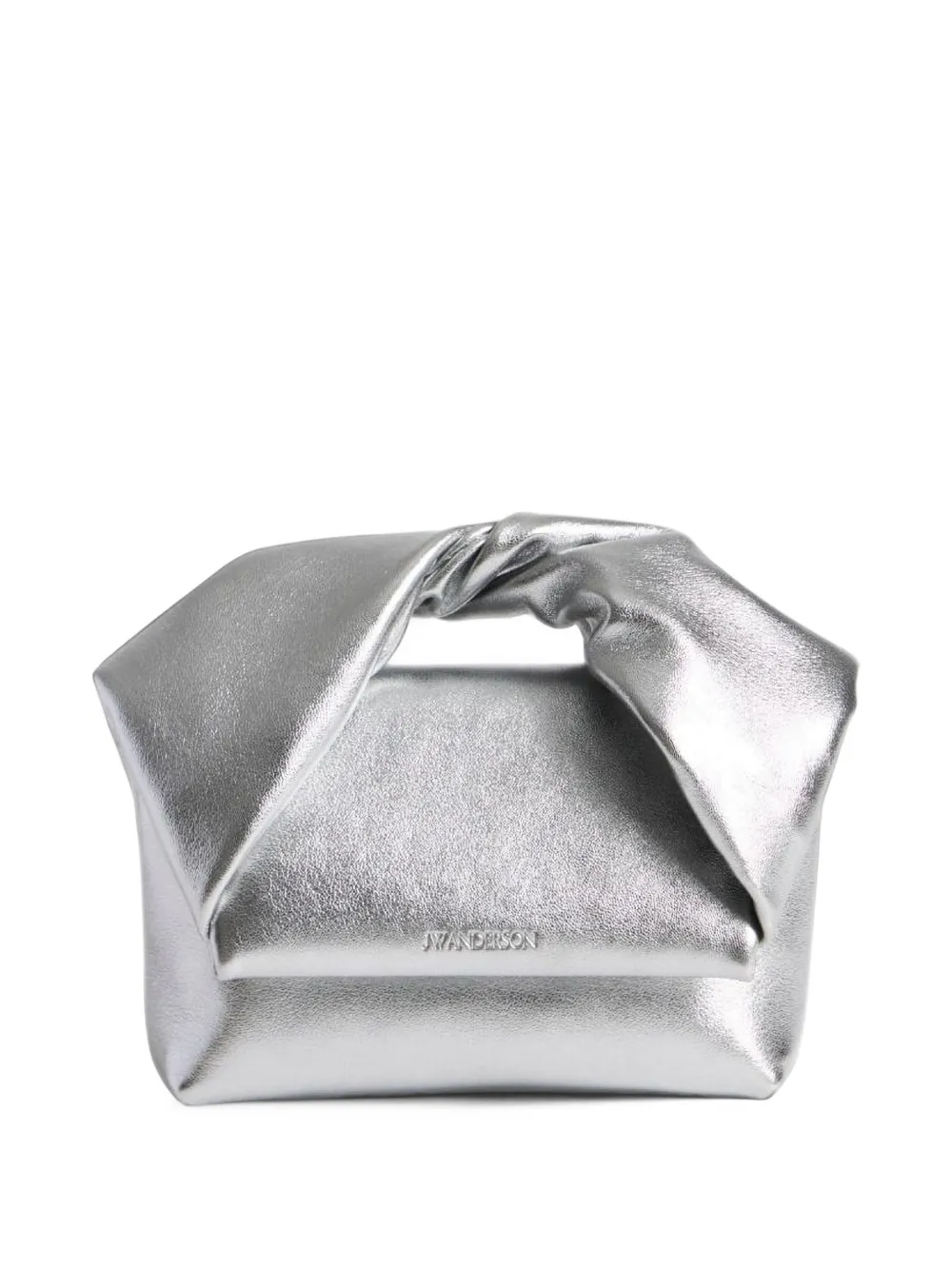JW Anderson small Twister leather crossbody bag Zilver