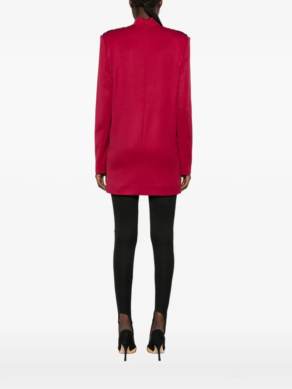 Mugler Tweekleurige uniformblouse Rood