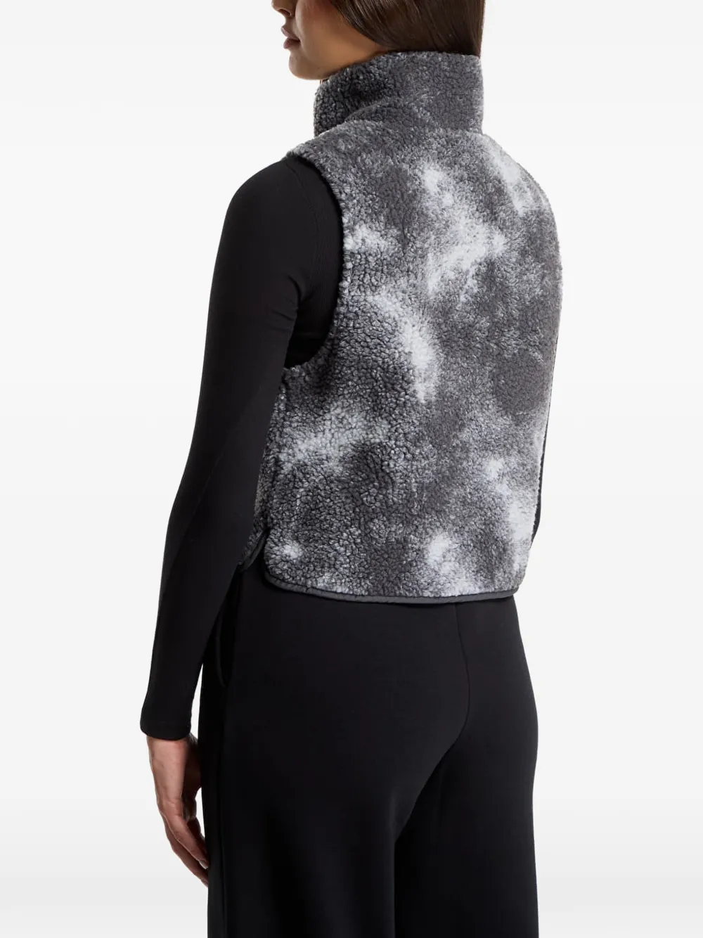 Urban Classics Teddy bodywarmer met wolkenprint Grijs