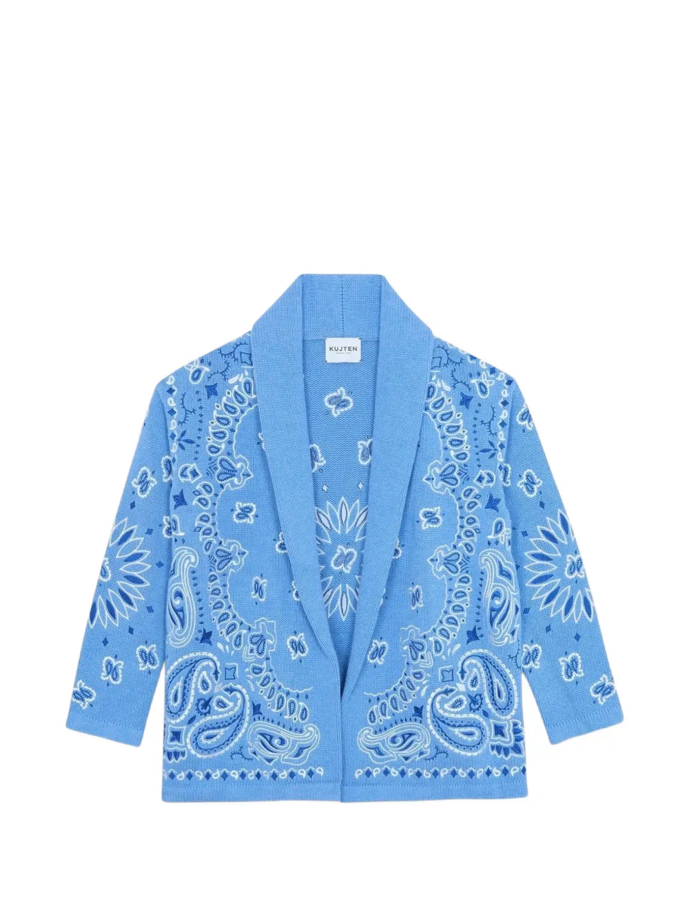 kujten paisley-print shawl-lapel jacket - Blau