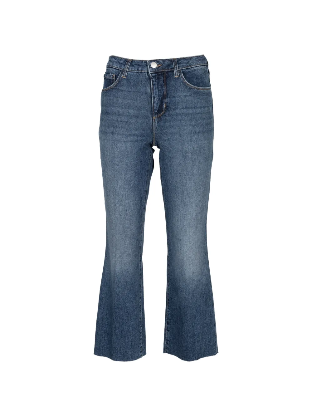 L'Agence Kendra cropped flared jeans - Blau