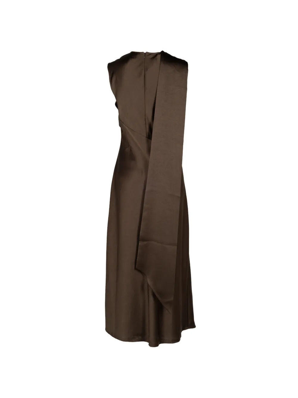 Vince draped scarf-neck maxi dress Bruin