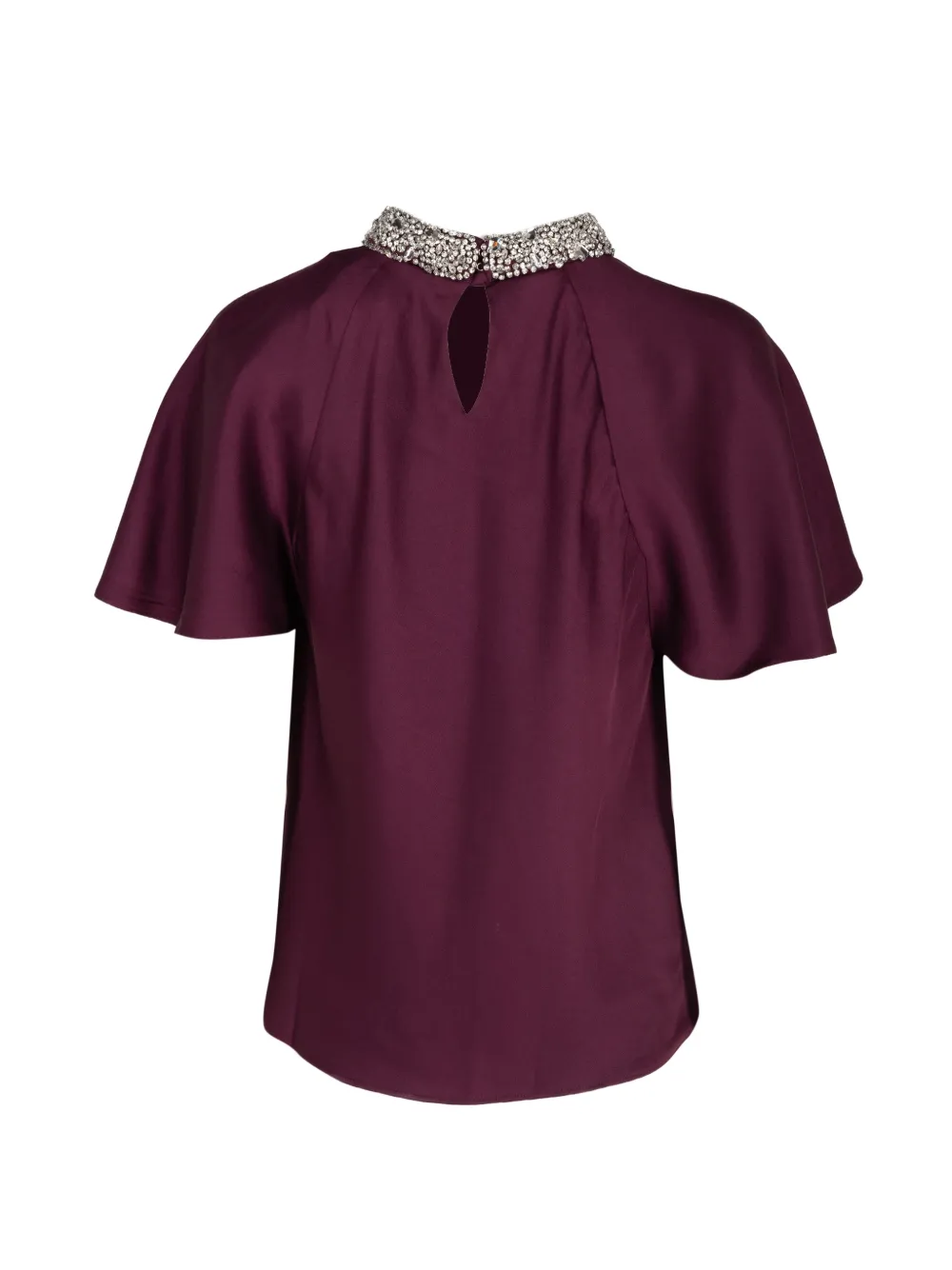 SIMKHAI Loreta crystal-embellished blouse Paars