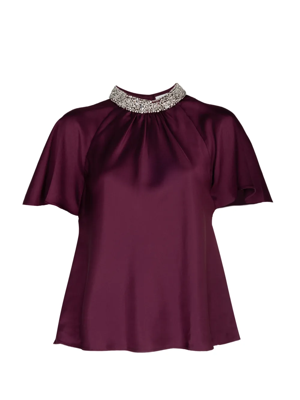 SIMKHAI Loreta crystal-embellished blouse Paars