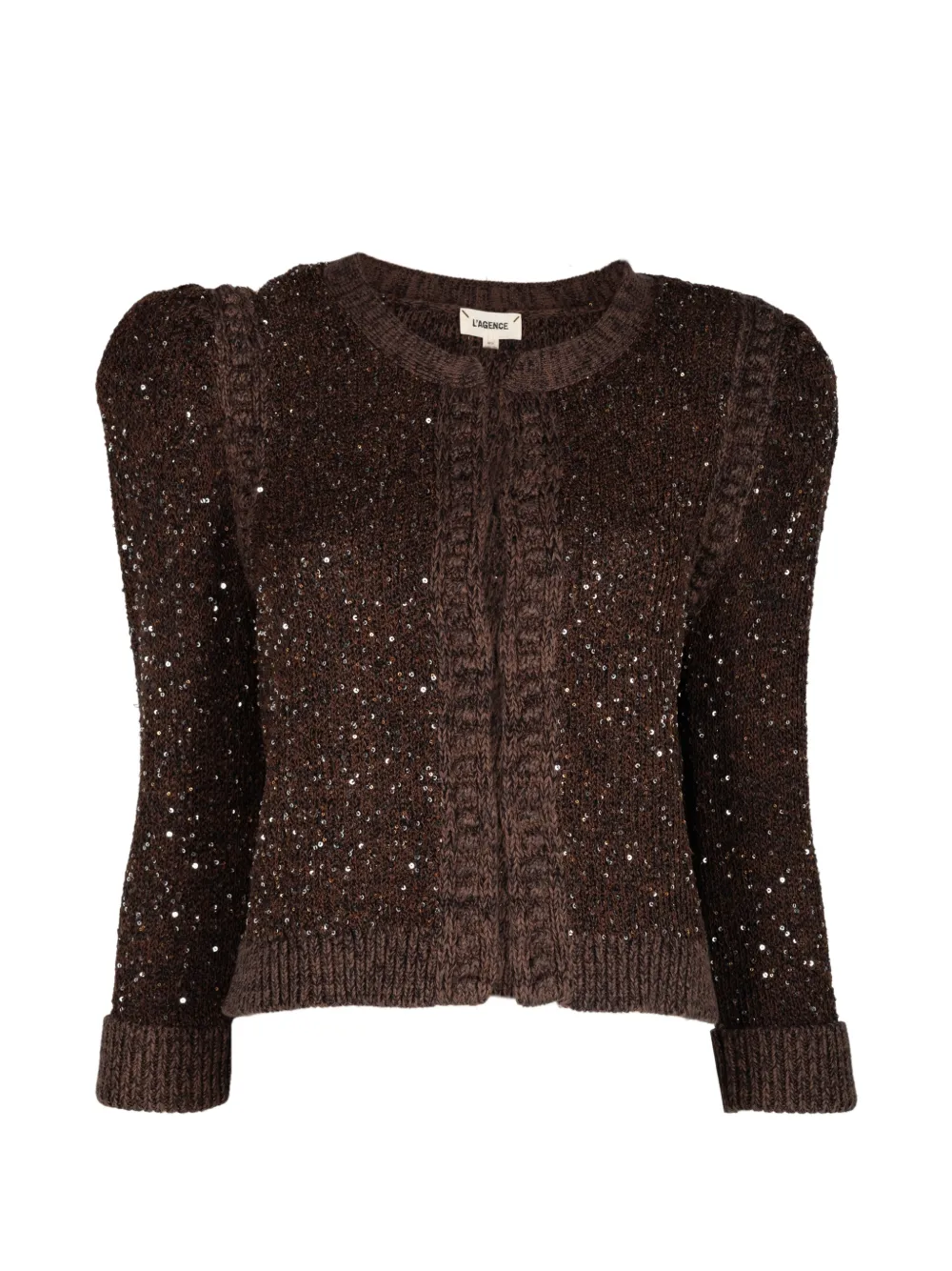 L'Agence Thistle sequin-embellished cardigan - Marrone