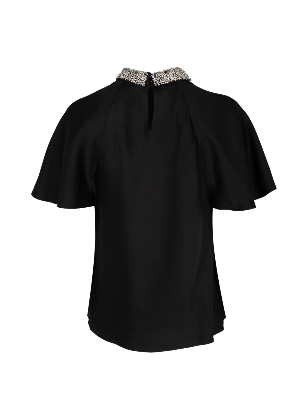 SIMKHAI Loreta crystal-embellished blouse Zwart
