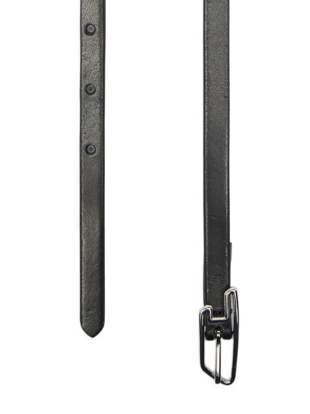 Diesel 1.5cm belt in pull-up leather with D buckle Zwart