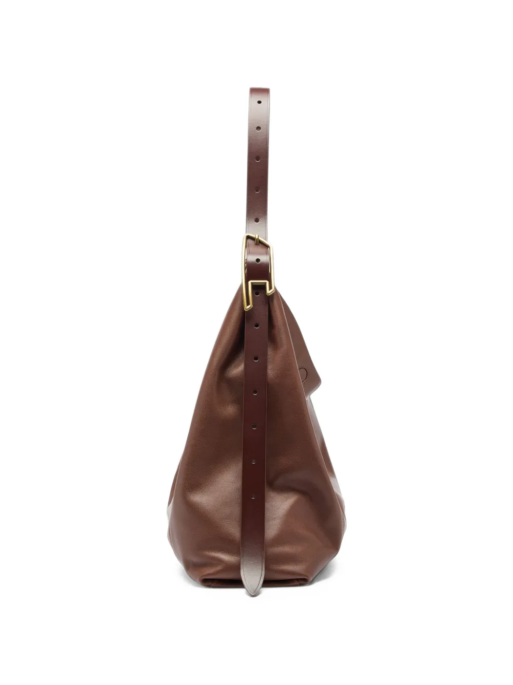 Diesel D-Line bag in leather Bruin