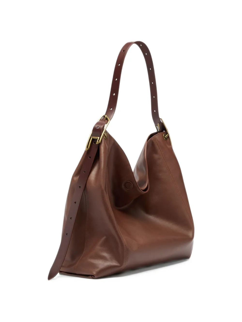 Diesel D-Line bag in leather Bruin