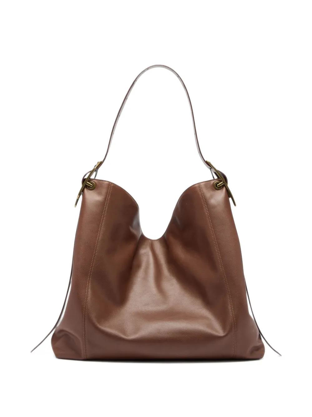 Diesel D-Line bag in leather Bruin