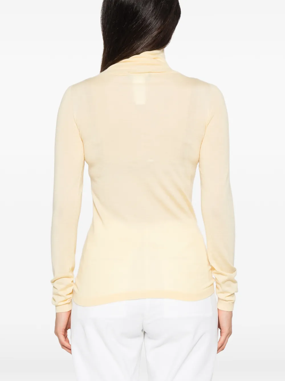 Fabiana Filippi roll-neck long-sleeve sweater Geel