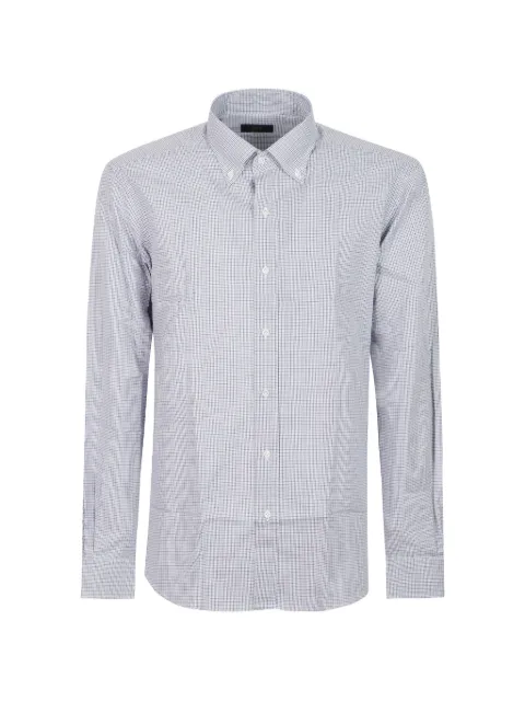Fay check-pattern button-down shirt