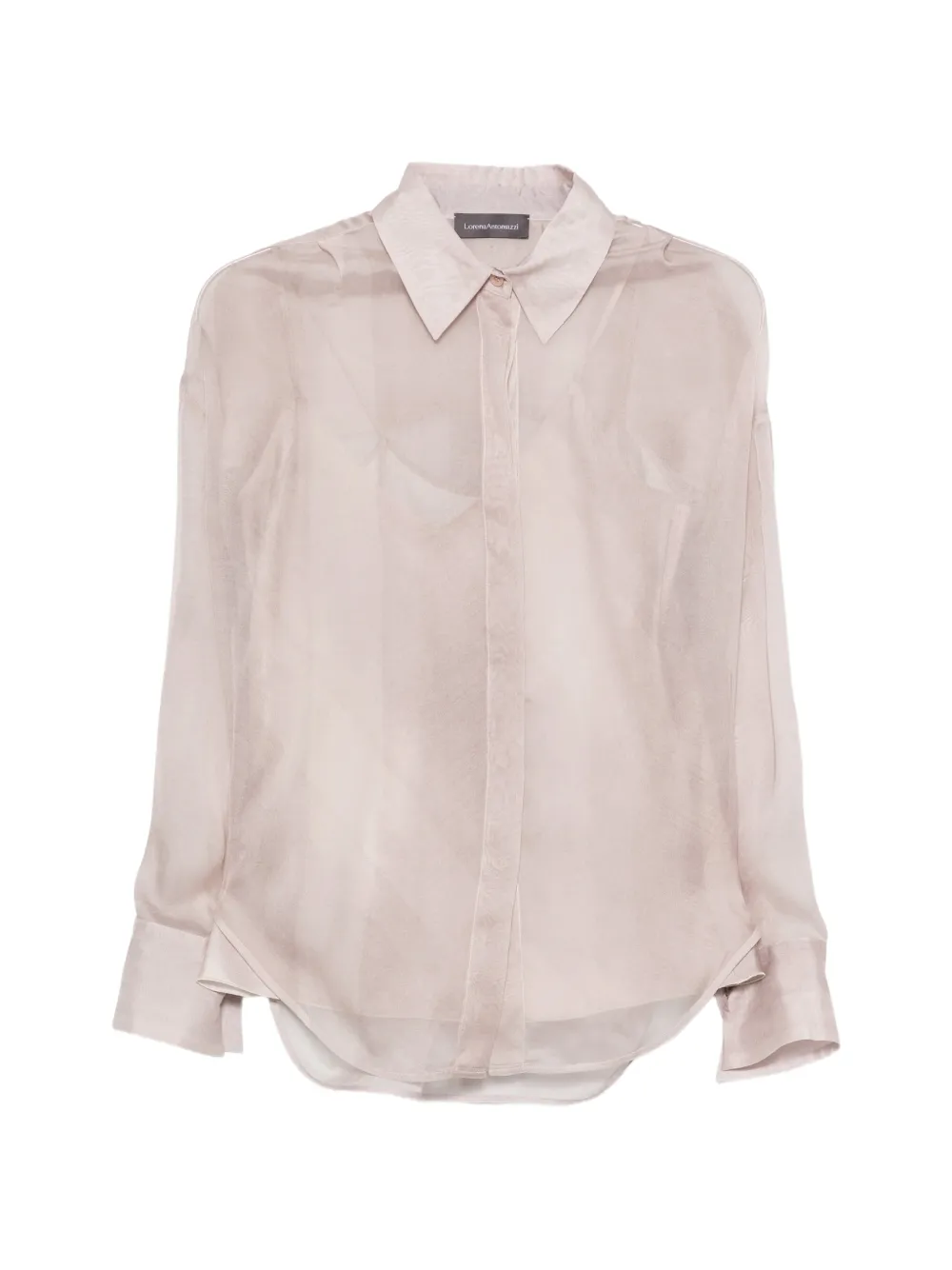 Lorena Antoniazzi sheer silk shirt Beige