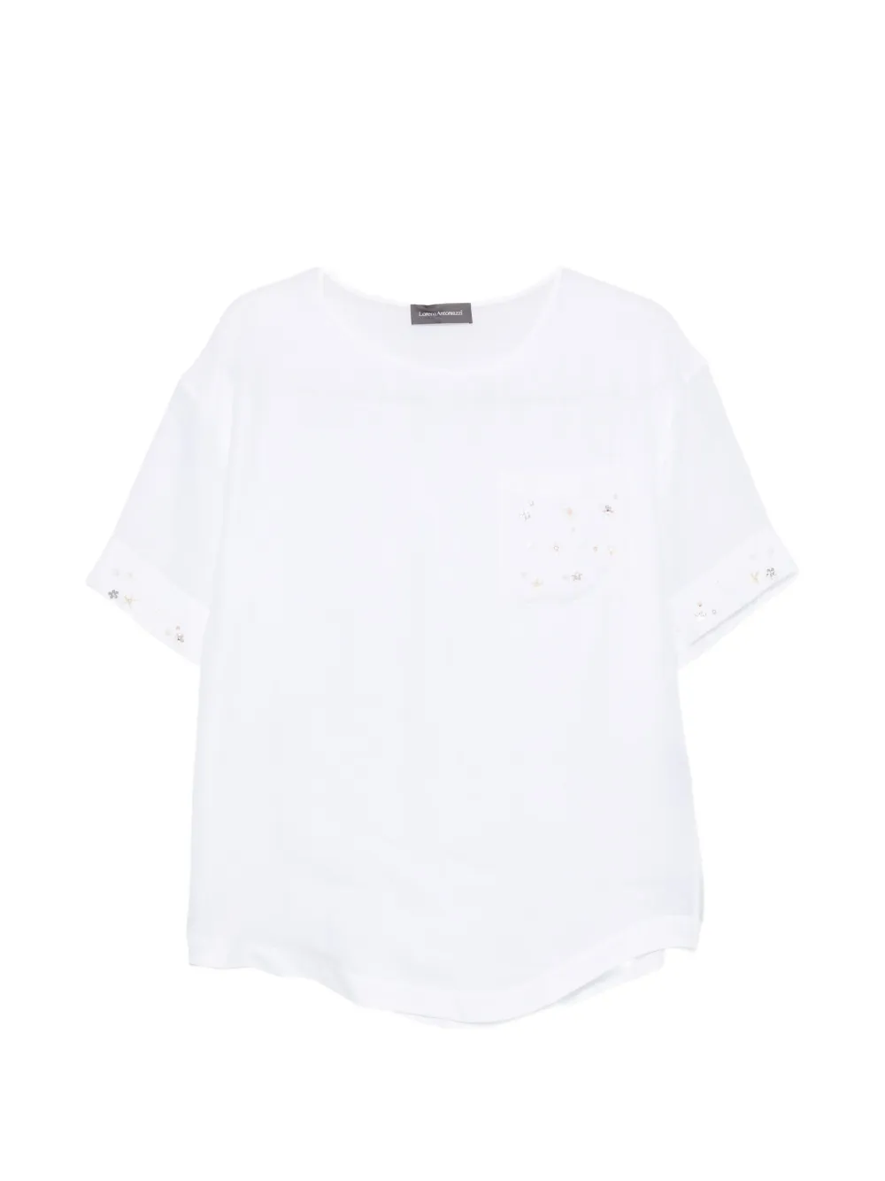 Lorena Antoniazzi embellished pocket T-shirt Wit