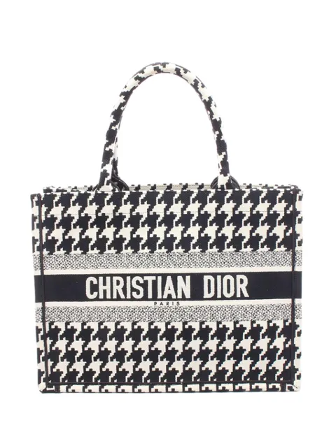 Christian Dior Pre-Owned 2000-2026 Medium Macro Houndstooth Book tote bag