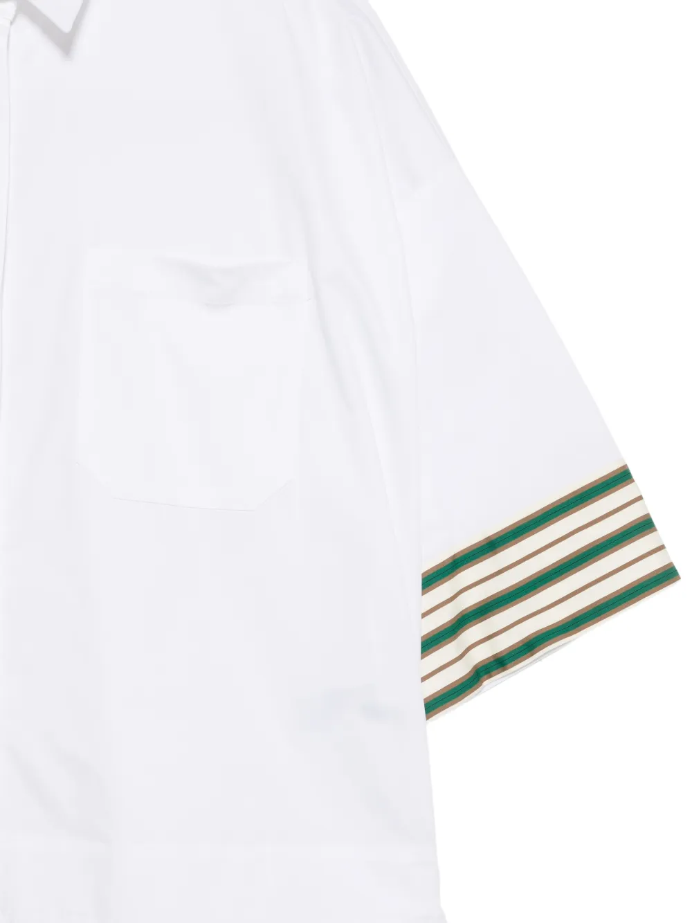 Lorena Antoniazzi striped-cuff short-sleeve shirt Wit