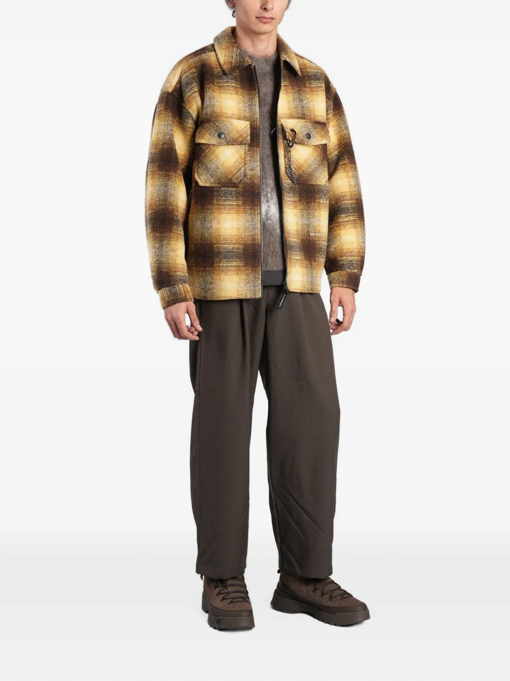 and Wander belted pleated straight-leg trousers Bruin