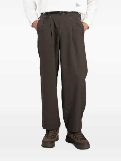 and Wander belted pleated straight-leg trousers
