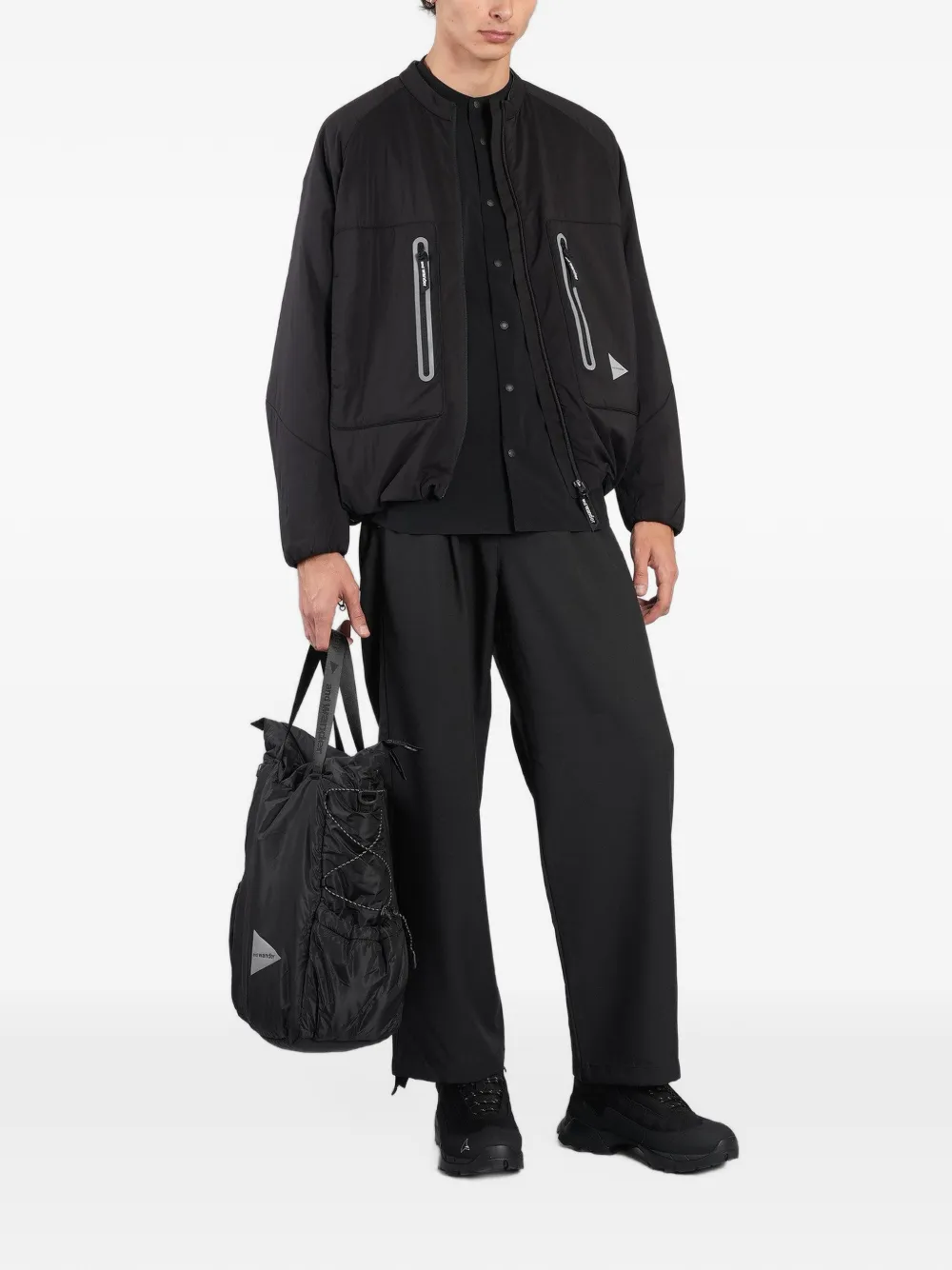 and Wander pleated belted straight-leg trousers Zwart