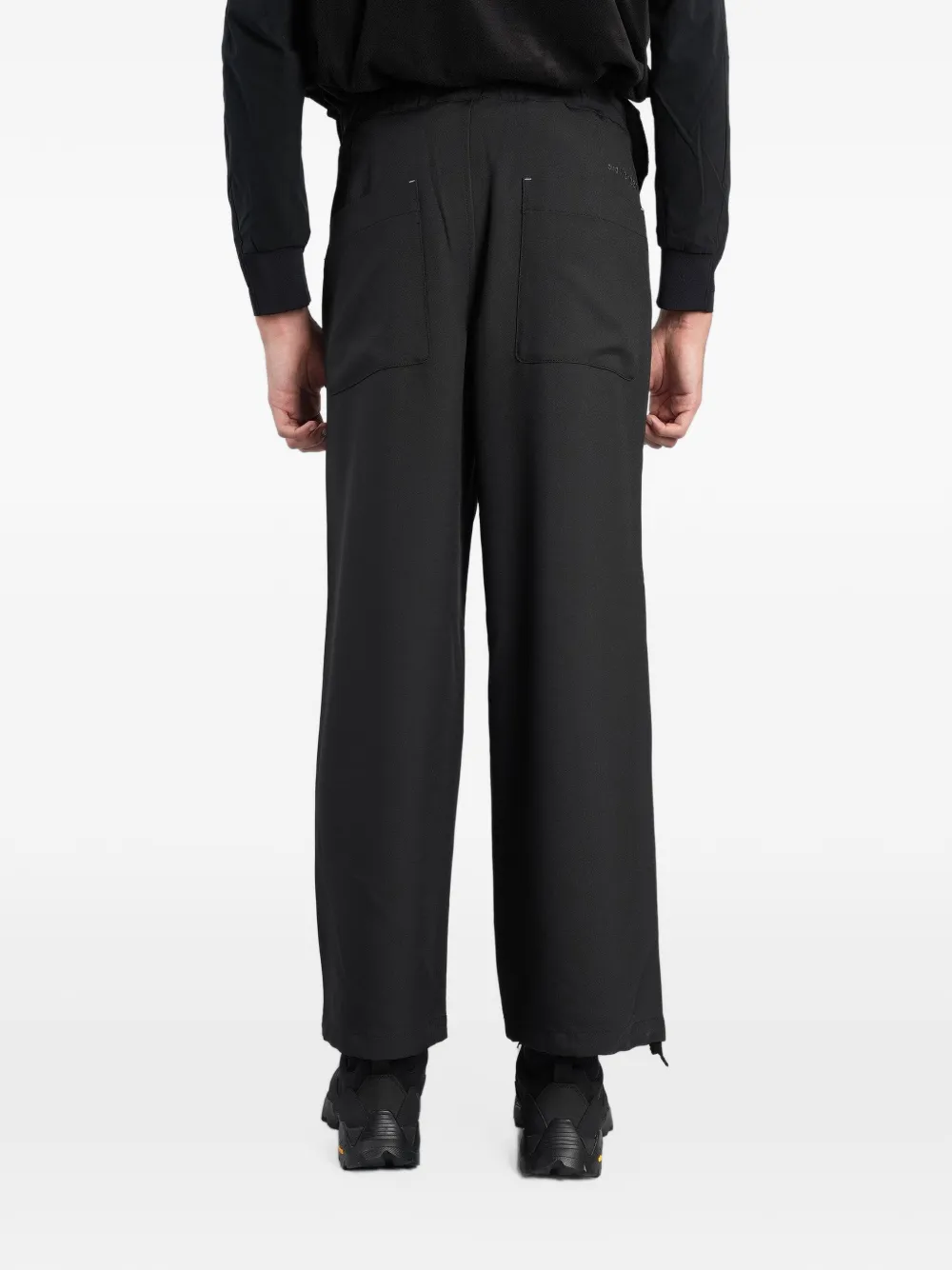 and Wander pleated belted straight-leg trousers Zwart