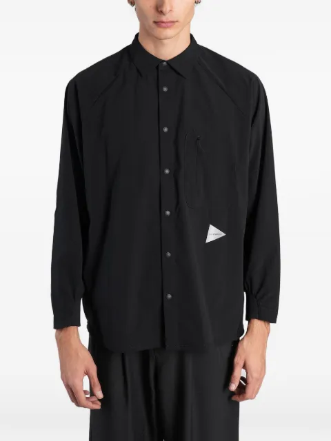 and Wander raglan-sleeve press-stud shirt