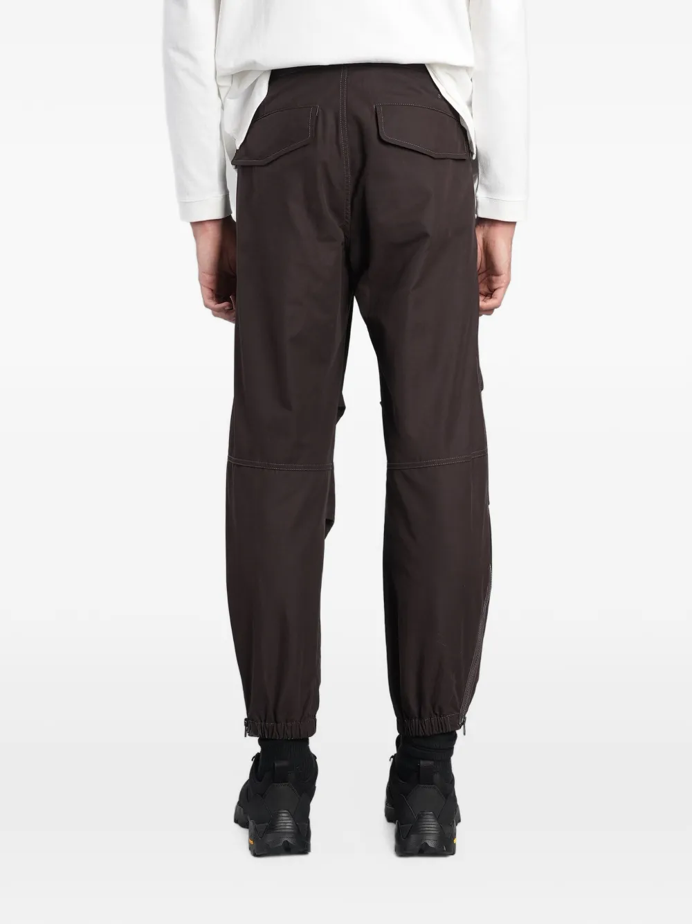 and Wander belted zip-cuff straight-leg cargo trousers Bruin