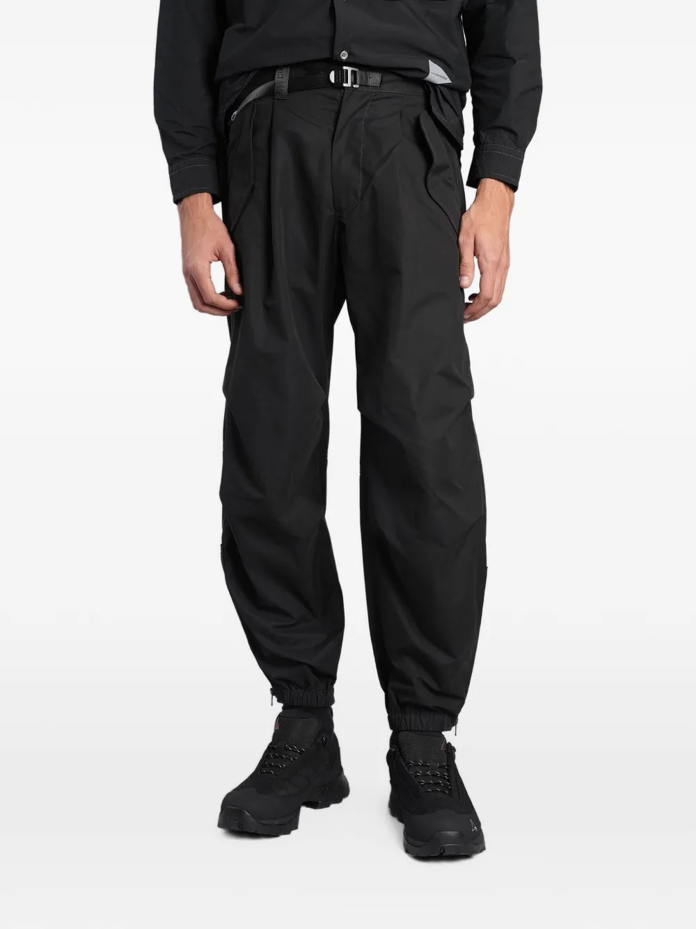 and Wander belted zip-cuff track pants - Noir and Wander belted zip-cuff track pants - Noir