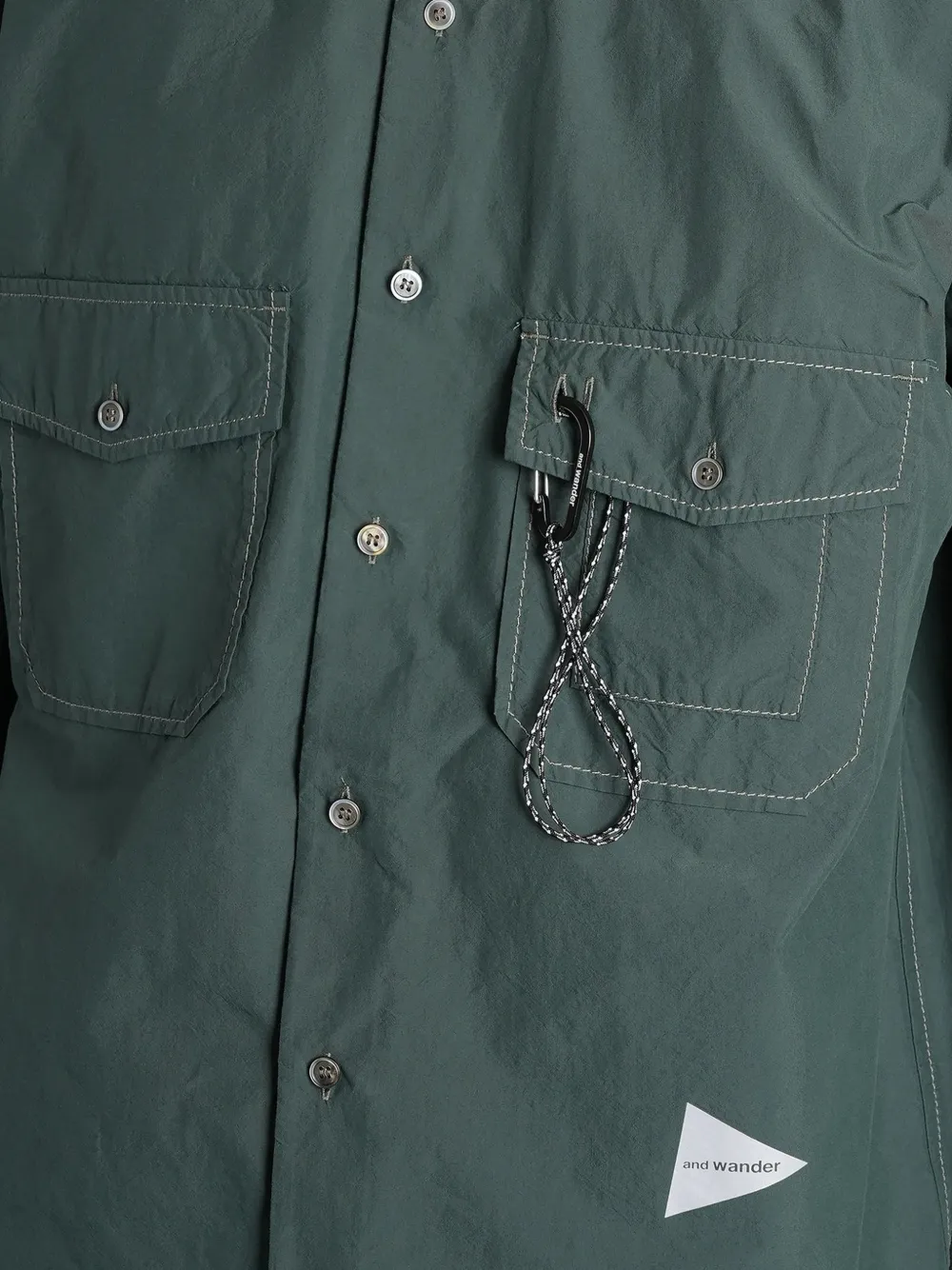 and Wander Cordura logo-print pocket shirt Groen