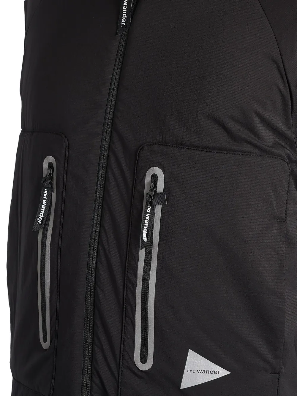 and Wander zip-up pocket-detail jacket Zwart