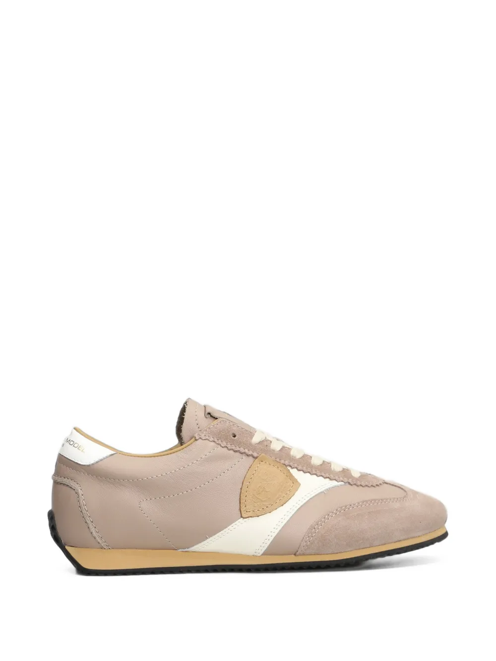 Philippe Model Paris logo-patch panelled sneakers - Nude