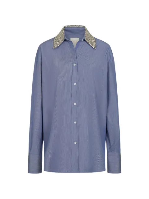 TWP Big Joe crystal-collar shirt
