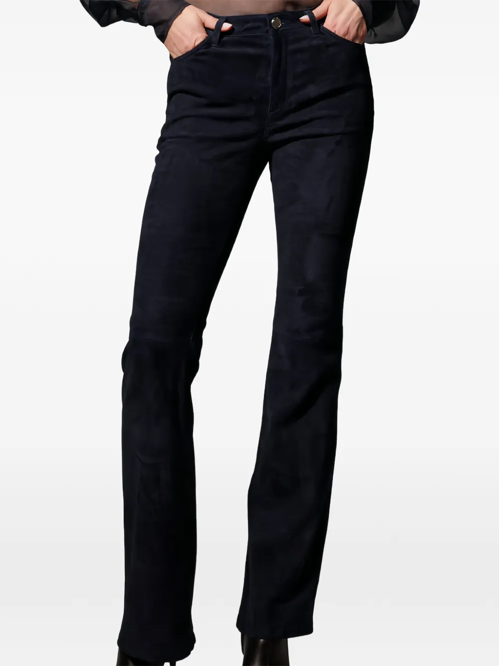 Sprwmn flared trousers - Schwarz