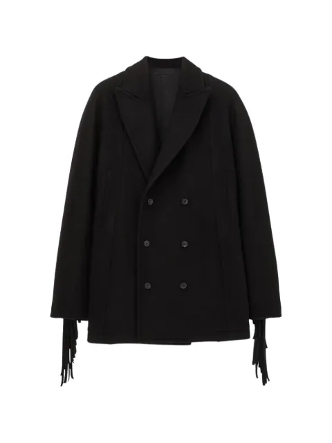 Carven fringe-detail double-breasted coat