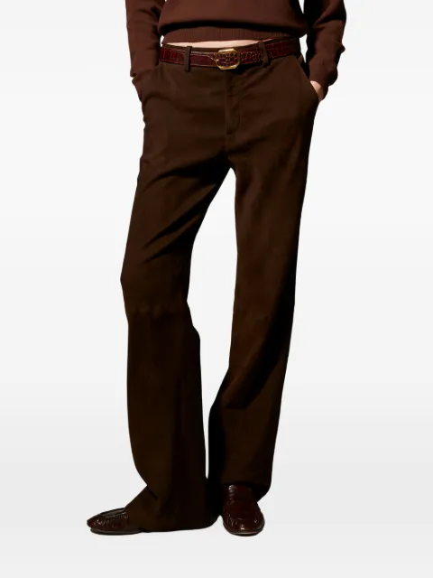 Sprwmn straight suede trousers