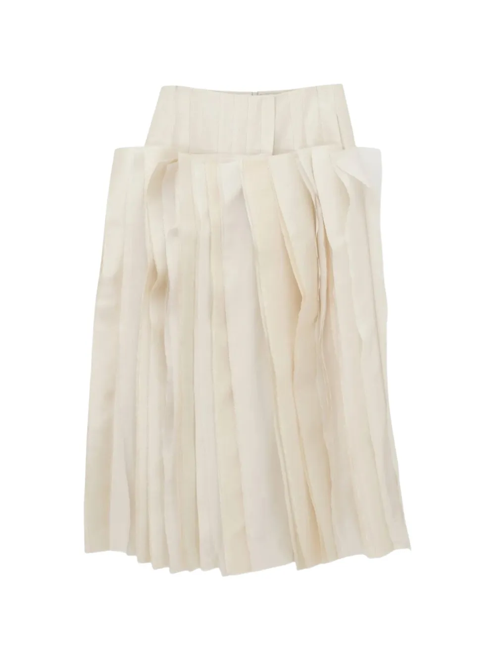 Carven Millefeuille layered straight midi skirt - Tons neutres Carven Millefeuille layered straight midi skirt - Tons neutres