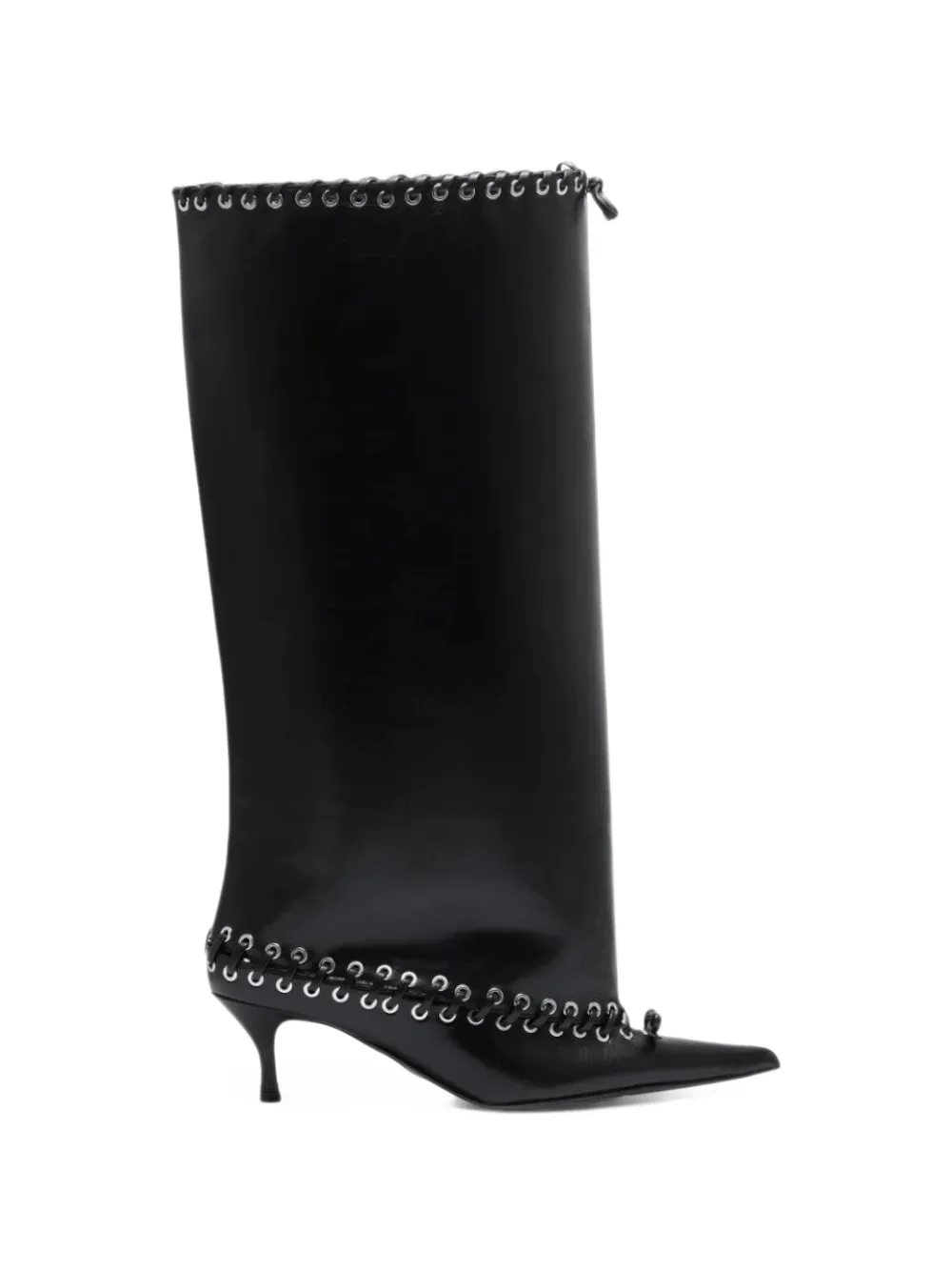 August Barron lace-up pointed-toe boots