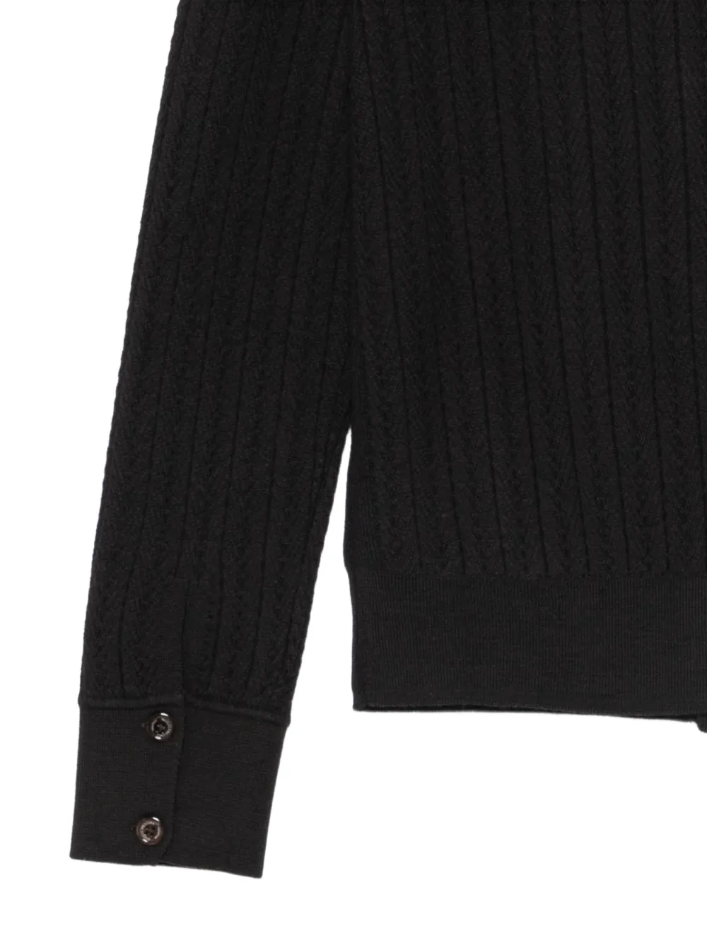 Paolo Pecora cable-knit button-up shirt Bruin